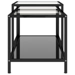 Tea Tables 2 pcs Tempered Glass Black 331614