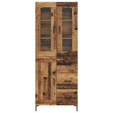 Highboard with Drawer 2 pcs Old Wood Engineered Wood 3415763