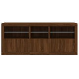 Sideboard with LED Lights Brown Oak 162x37x67 cm 3209001