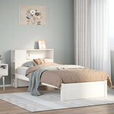 Bookcase Bed without Mattress White 90x190cm Single Solid Wood Pine 3322372