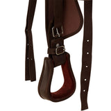 Western Saddle. Headstall&Breast Collar Real Leather 15" Brown 91347