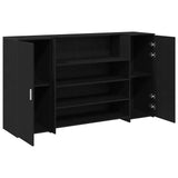 Reception Desk Black Oak 180x50x103.5 cm Engineered Wood 3324170