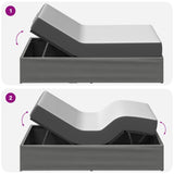 Electric Adjustable Bed Frame Dark Grey 190 x 100 x 33.5 cm 42037351