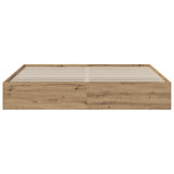 Bed Frame with Storage Artisan Oak 180 x 200 cm Engineered wood 3445761