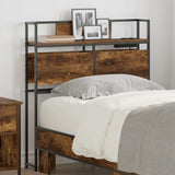 Storage Headboard with Shelf Smoked oak 75 cm Engineered wood 859612