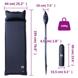 Self Inflating Camping Mattress with Pillow 1-Person Grey 4007128