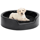 Dog Bed Black 69x59x19 cm Plush and Faux Leather 171261