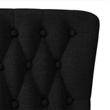 Slipper Chair Black 56.5 x 70 x 110 cm Fabric 42020680