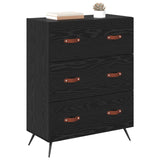 Chest of Drawers Black Oak 69.5 x 34 x 90 cm Engineered Wood 881488