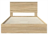 Storage Bed with Drawer Sonoma Oak 100 x 200 cm Engineered Wood 3411238