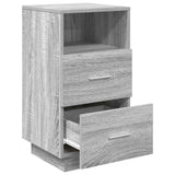 ZNTS Bedside Cabinet with 2 Drawers Grey Sonoma 36x36x68 cm 858588