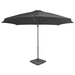 Garden Parasol with Portable Base Anthracite 276333