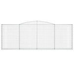 Arched Gabion Baskets 4 pcs 400x30x140/160 cm Galvanised Iron 3146894