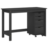 Desk and Rolling Cabinet Set MOSS 2 pcs Black 3438793