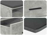 Hall Bench with Cushion Concrete Grey 60 x 38 x 46 cm 891451