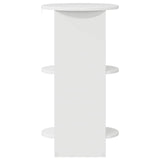 Side Cabinet High Gloss White Engineered Wood 899838