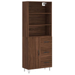 Highboard Brown Oak 69.5x34x180 cm Engineered Wood 3189444