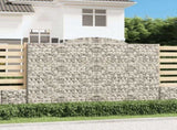Arched Gabion Baskets 6 pcs 300x50x200/220 cm Galvanised Iron 3146795