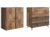 Cabinet Set 2 pcs Old Wood 66 x 34.5 x 90 cm Engineered Wood 3416887