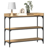 Console Table with Shelf Artisan oak 100 x 30 x 80 cm 863568