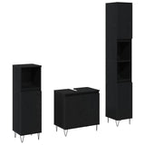 Bathroom Furniture Set 3 pcs Black Oak 30 x 30 x 190 cm 3333099