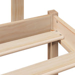 ZNTS Bookcase Bed without Mattress 180x200 cm Super King Solid Wood Pine 3321780