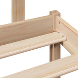 ZNTS Bookcase Bed without Mattress 180x200 cm Super King Solid Wood Pine 3321780