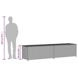 Garden Storage Box Mix Beige 469L Poly Rattan 365331