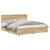 Bed Frame with Drawer Sonoma Oak 180 x 200 cm Engineered Wood 3408231