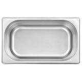 Gastronorm Containers 8 pcs GN 1/4 100 mm Stainless Steel 50902