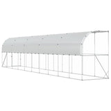 Against Wall Chicken Coop Silver 1000 x 150 x 215 cm 3434724