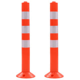 Traffic Control Bollards 2 pcs Plastic 75 cm 142828