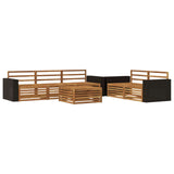 Outdoor Sofa Set 6 pcs Natural Solid Acacia Wood 3383032
