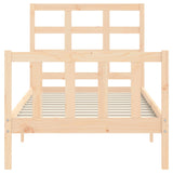 Bed Frame without Mattress Small Single Solid Wood Pine 3192061