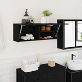 Bathroom Wall Cabinet Black 80x25x30 cm Engineered Wood 860077