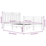 Bed Frame without Mattress 120x200 cm Solid Wood 3105310