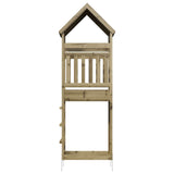 Outdoor Play Tower Natural Solid Impregnated Pinewood 826531