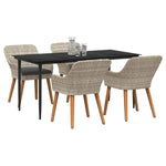 Dining Set Light grey Poly rattan 3261708