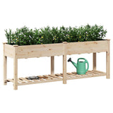 Garden Planter Beige 203 x 53 x 76.5 cm Solid fir wood 42006569