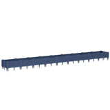 Garden Planter with Pegs Blue Grey 362.5x42.5x28.5 cm PP 368024