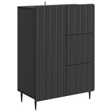 Sideboard with Drawer Black 66 x 34.5 x 91.5 cm Engineered Wood 894396