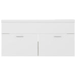 ZNTS Sink Cabinet with Built-in Basin White and Sonoma Oak Engineered Wood 3070852