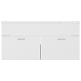 ZNTS Sink Cabinet with Built-in Basin White and Sonoma Oak Engineered Wood 3070852