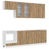 Kitchen Unit LYON 8 pcs Artisan Oak Engineered Wood 3438210