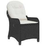 Recliner Chair with Cushion Black 56 x 66 x 95 cm Poly Rattan 42003418