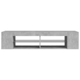 TV Cabinet with LED Lights Concrete Grey 135x39x30 cm 804233