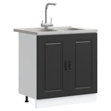 Kitchen Cabinet with Door Kalmar 2 pcs Black 80 x 46 x 81.5 cm 3315002