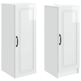 Cabinet Set 2 pcs High Gloss White Engineered Wood 3416956