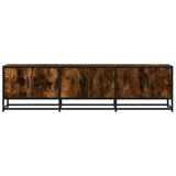 TV Cabinet Smoked Oak 150x35x41 cm Engineered Wood and Metal 848861