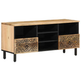 TV Cabinet 100x33x46 cm Solid Wood Mango 358230